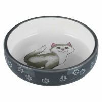 Comedero de cerámica para gatos de hocico corto