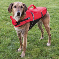 Chaleco salvavidas rojo para perros