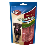 Snacks para perros de filetes cortos de pechuga de pollo