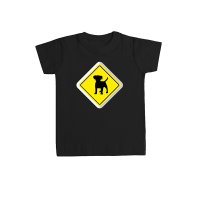 Camiseta niño/a "Placa permitido perros"
