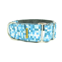 Collar para perros Martingale ThePetLover Pixel azul