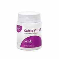 Comprimidos de Calcio y vitamina D3 Sano & Bello para perros y gatos.