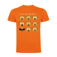 Camiseta hombre "I love my dog when..."